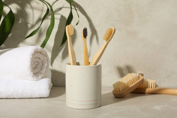 istock Self care concept, bamboo accessories for self care 2148966253