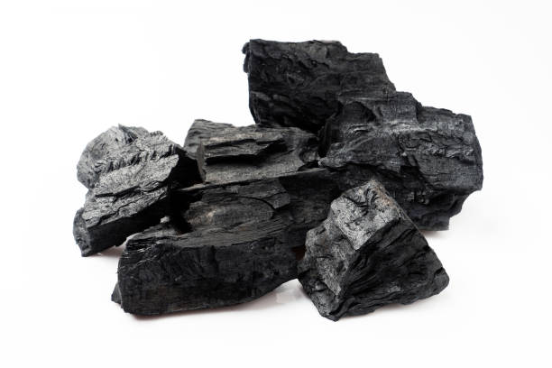 istock Coal isolated on white background close up shot 2148966655