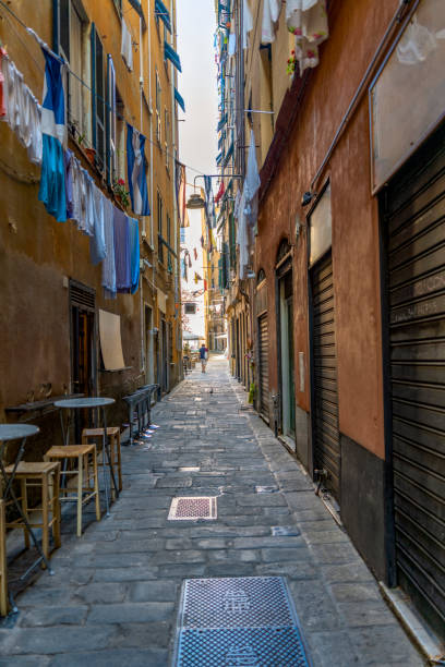Alleyway in Genoa, the capital of the italian region of Liguria