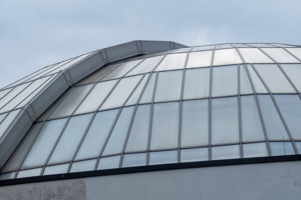 istock modern office building with a metal roof 2148967718
