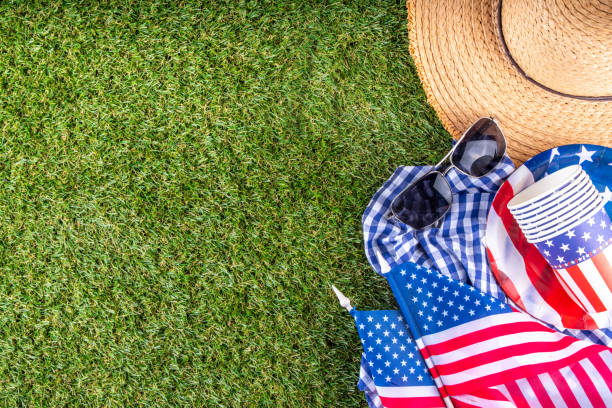 July 4, Independence Day traditional American picnic background