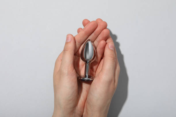 istock Metal anal plug on a white background. 2148970322