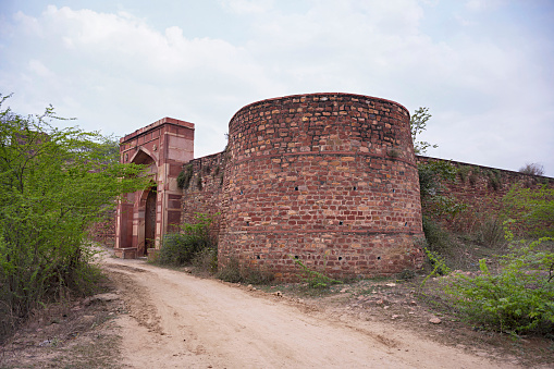 Fortification wall of Shergarh Fort, Dholpur, Rajasthan, India