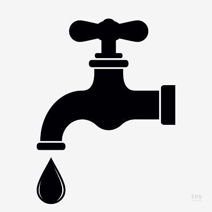 Water Tap Sign. Fauced Icons. Drinking Water - Symbol Template. Vector Printable Sign