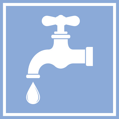 Water Tap Sign. Fauced Icons. Drinking Water - Symbol Template. Vector Printable Sign