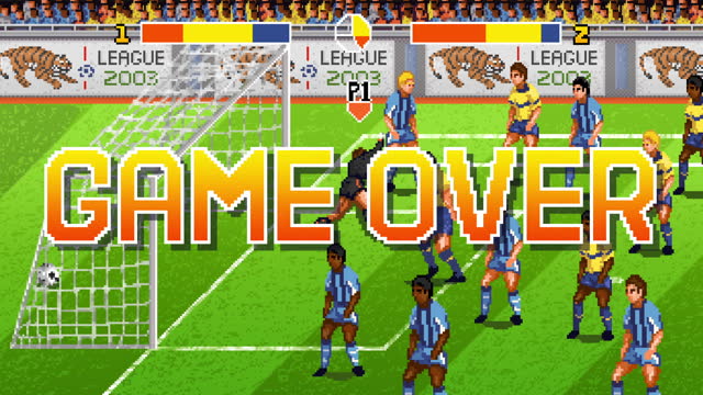 Soccer 16 Bit with goal score - Game Over