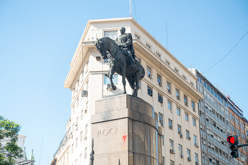 Buenos Aires, Buenos Aires , Argentina-January  01 ,2024:Julio Argentino Roca statue in Buenos Aires , Argentina