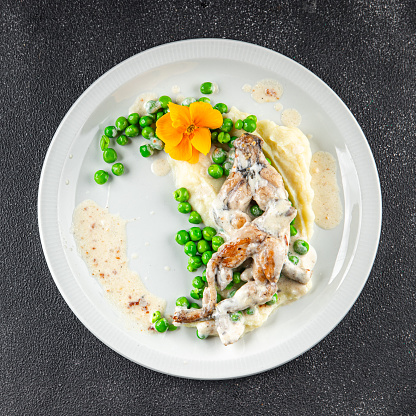 frog legs food French cuisine second course shriveled Cooking appetizer meal food snack on the table copy space food background rustic top view