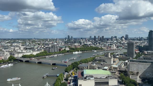 London view from London eye ferries wheel