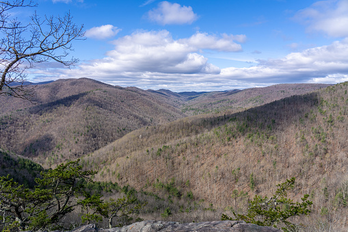 A Valley Near the Blue Ridge Parkway Seen from Twenty Minute Cliff in Virginia