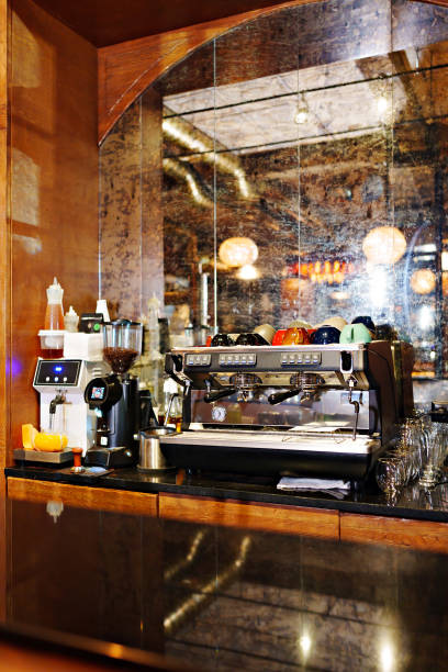 istock Coffee and juice making equipment in a bar or restaurant. 2148979712