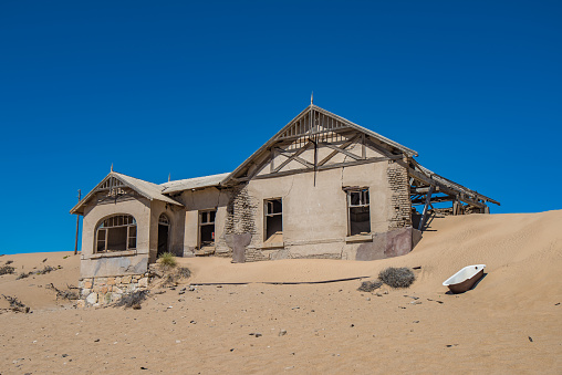 Abandoned ghost town of Kolmanskop in Namibia