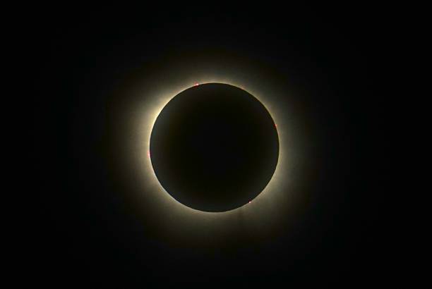 istock Total Solar Eclipse through swirling clouds and fog at Garner State Park Texas.  Great American Mexican Eclipse GAME 2024 2148981422