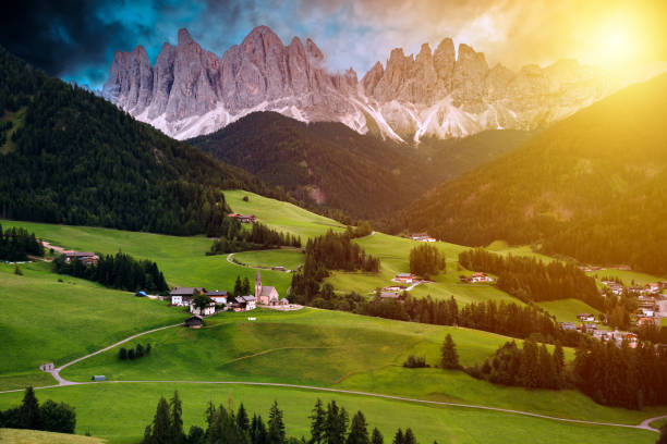 istock Dolomite mountains in summer with a green valley 2148981578