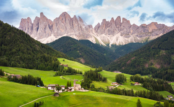 istock Dolomite mountains in summer with a green valley 2148981593