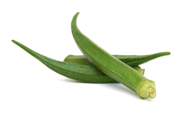 istock Fresh okra isolated on a white background 2148984295