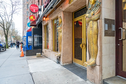 Manhattan, New York, USA - March, 2024.  Babylon nightclub on 34th Street in New York.
