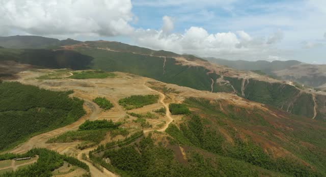 Aerial view of Nickel Mining. Philippines.