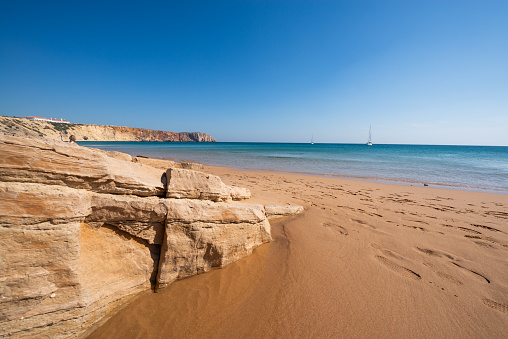 Natural Arch at the Beach in Lagos, Algarve Portugal
