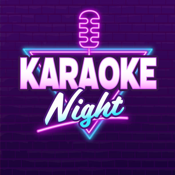 istock Karaoke Night neon sign advertisement design concept for restaurants and bars nightlife 2148993981