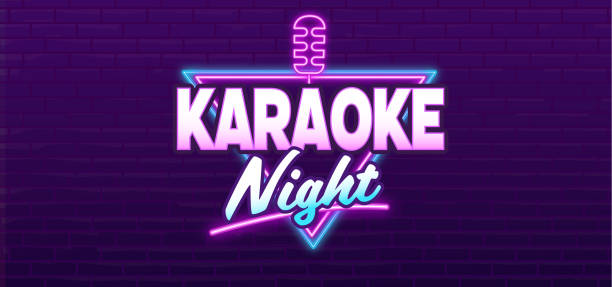istock Karaoke Night neon sign advertisement design concept for restaurants and bars nightlife 2148994000