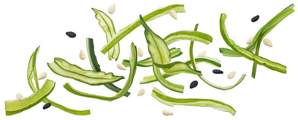 istock Wakame seaweed salad isolated on white background 2148994849
