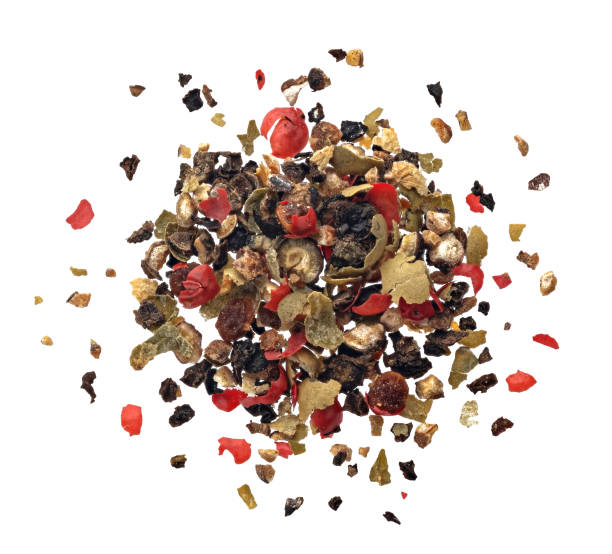 istock Ground peppercorn heap isolated on white background, top view 2148995794