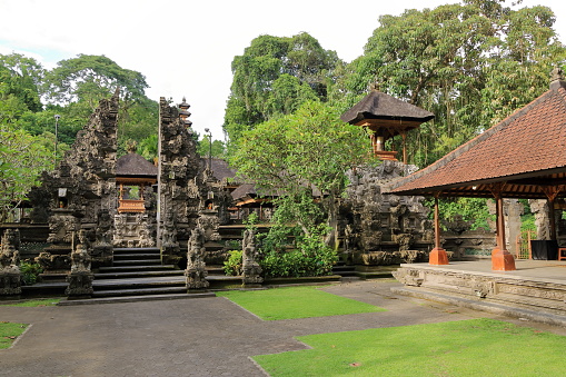 Pura Gunung Lebah temple at Campuhan Ridge Walk, Ubud, Bali in Indonesia