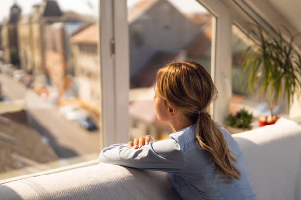 istock Looking through the window from a top floor apartment 2148999472