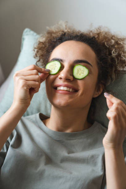 istock Mixed-race woman selfcare at home 2149000520