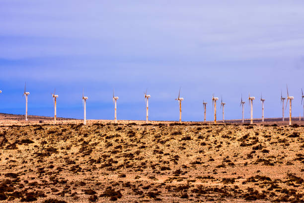 istock A row of wind turbines are on a hillside 2149002451