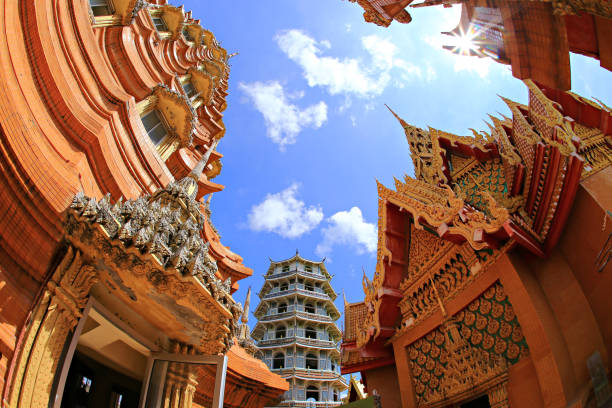 Tiger Cave Temple or Wat Tham Sua is the famous temples in Kanchanaburi province, Thailand