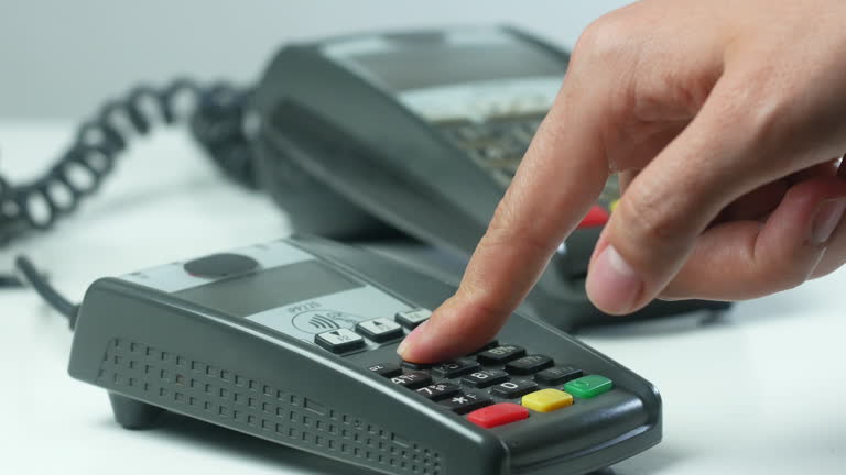 Payment and entering a PIN code at the POS terminal
