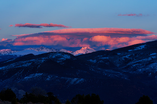 SUNSET IN THE MOUNTAINS OF MADRID