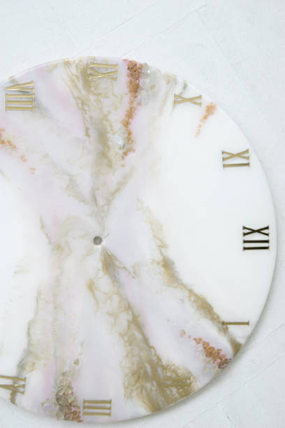 istock Handmade interior clocks made of epoxy resin. An interior item. 2149007444