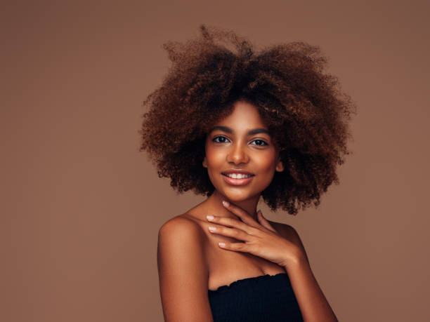 istock Beautiful afro girl with perfect make-up 2149007949