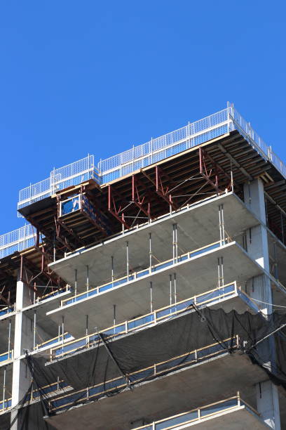 istock Construction Perimeter Netting Scaffolding Real Estate Development Equipment Crane 2149012037