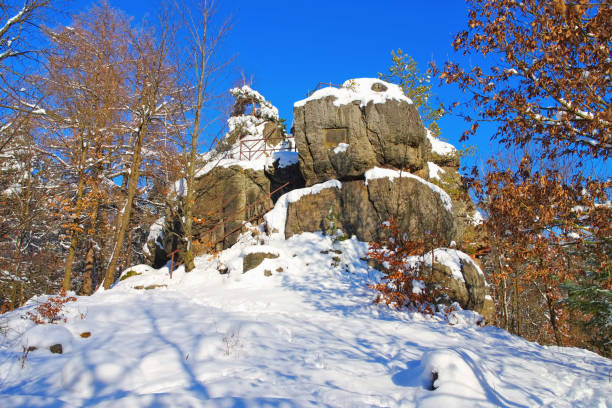 istock Zittau Mountains, the rock Hieronymusstein in winter 2149017010