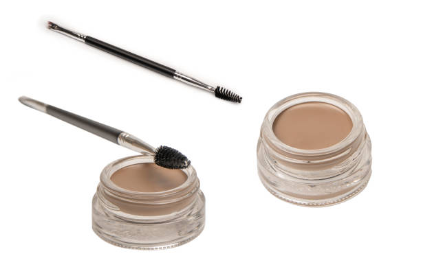 istock A brow pomade in blonde shade with brush isolated on a white background. 2149019564