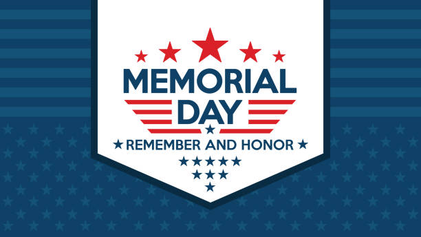 hari peringatan ingat dan hormati. hari libur nasional amerika serikat. - hari memorial ilustrasi stok