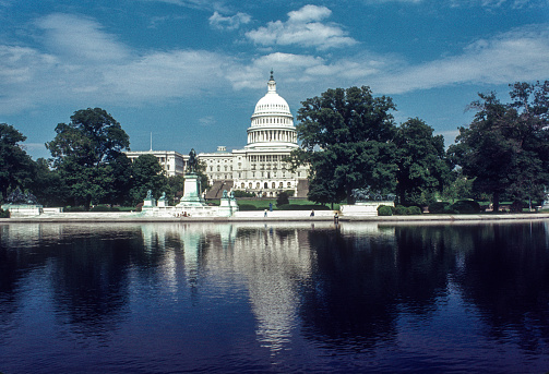 Washington DC - Capitol & Reflection  - 1977. Scanned from Agfachrome 64 slide.