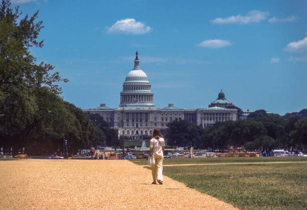 Washington DC - Walking Toward Capitol - 1977. Scanned from Kodachrome 25 slide.