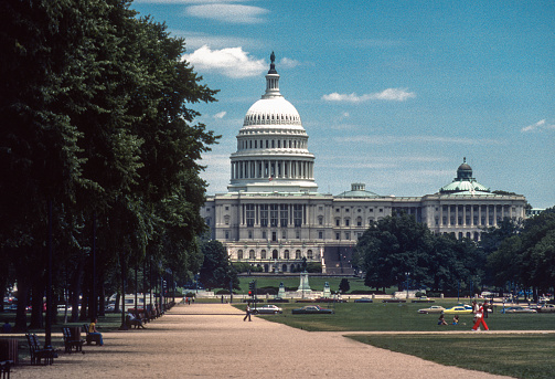Washington DC - Capitol & Mall - 1977. Scanned from Kodachrome 25 slide.