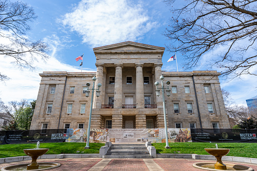 The North Carolina State Capitol Building in Raleigh, USA.