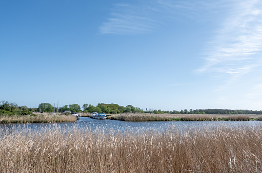 River Bure in the heart of the Norfolk Broads. Captured on a bright and sunny day