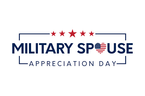 Military Spouse Appreciation Day card. Vector illustration