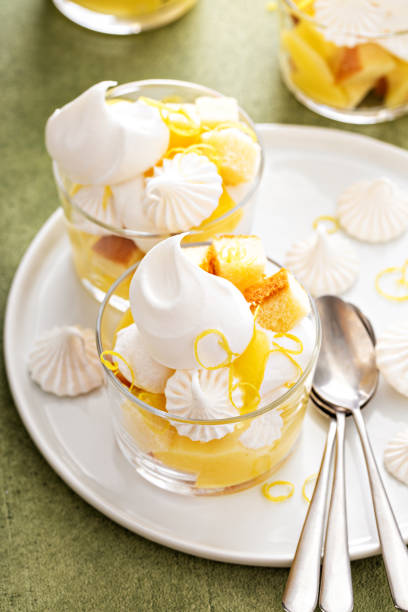 istock Lemon meringue parfait or trifle with pound cake and lemon curd 2149030095