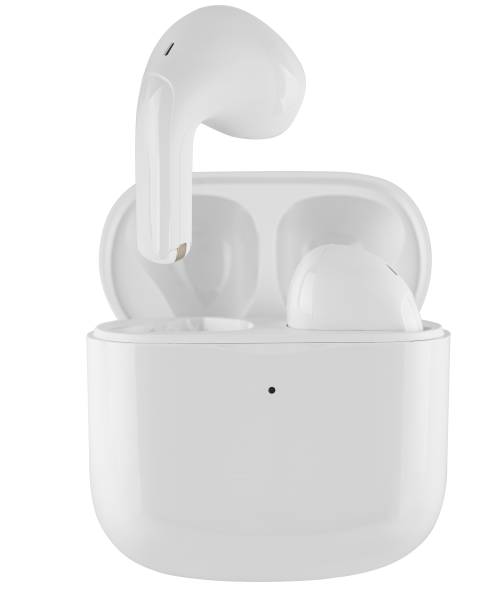 istock Wireless acoustic headphones, phone accessory, on white background 2149031275