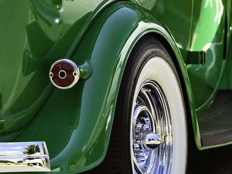 Part of a series showing closeup details of vintage cars.