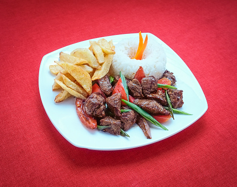 Lomo Saltado, delicious dish of typical food of Peru